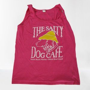 Salty Dog Cafe Pink Tank Top Size Medium Women Hilton Head